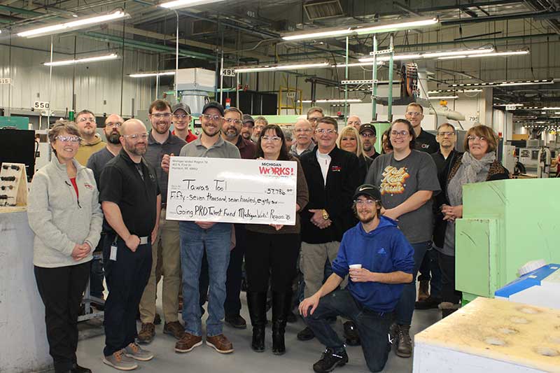 Star Cutter Company’s Tawas Tool location celebrates receiving Michigan Going PRO funds.